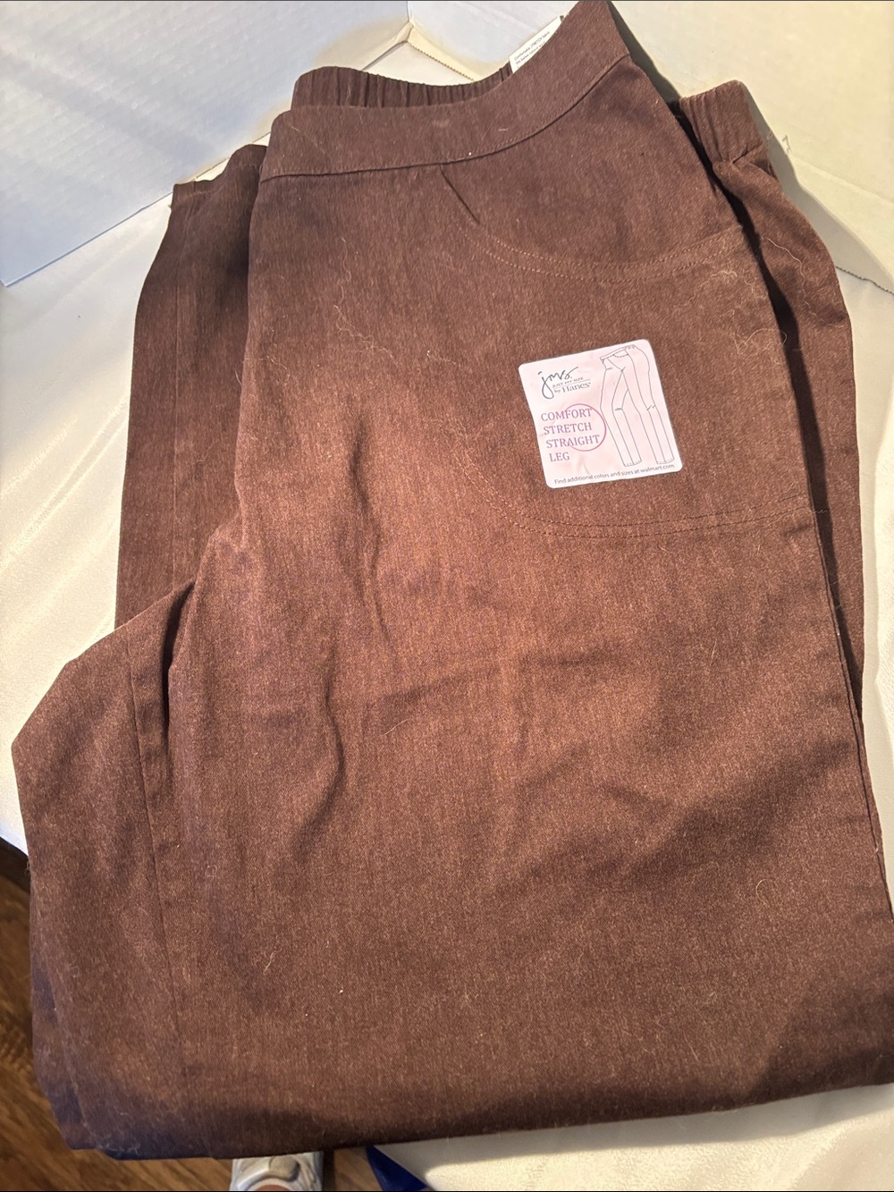 Comfort Stretch Straight Leg women’s Pants - Brown